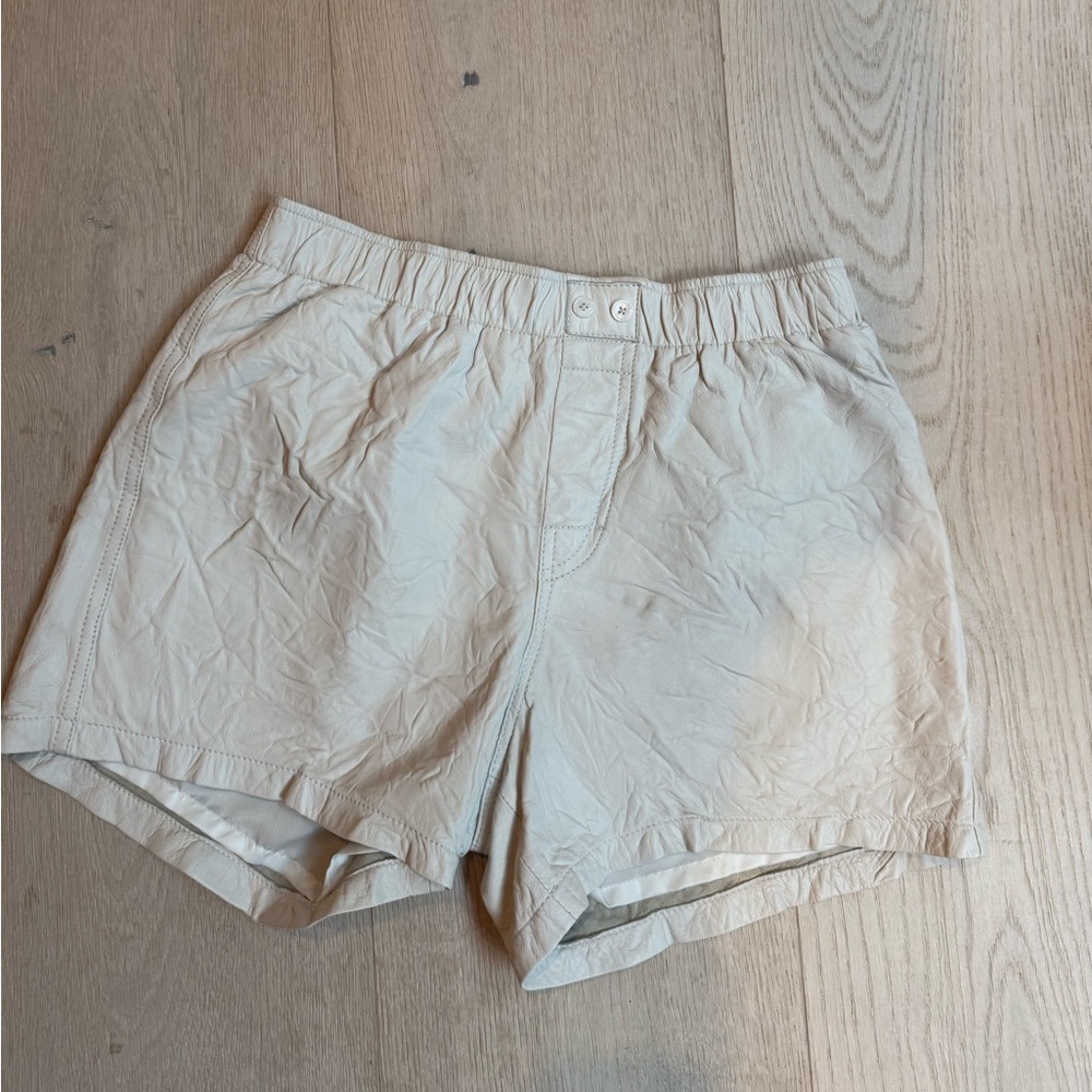 Zadig & Voltaire Pax Crinkled leather Shorts